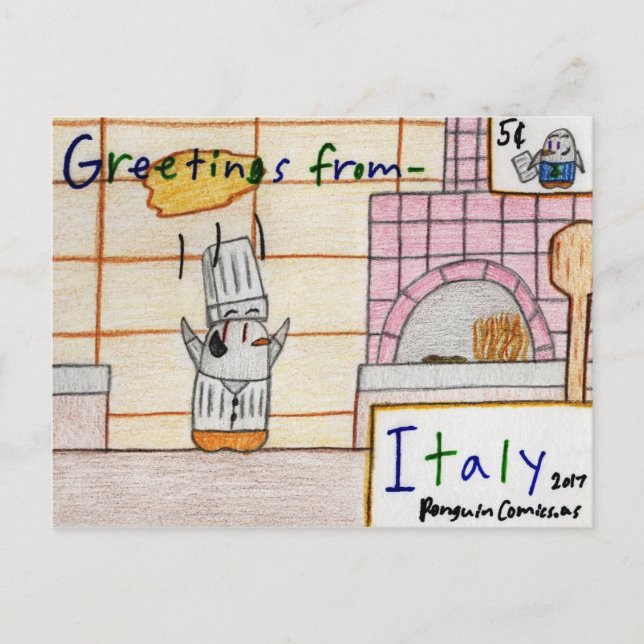 "Italy" postcard (Front)