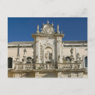 Italy, Puglia, Lecce, Piazza del Duomo, Palazzo Postcard