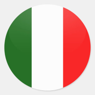 Italy quality Flag Circle Classic Round Sticker
