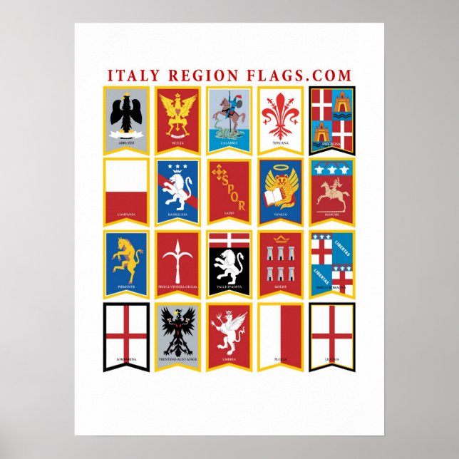 Italy Region Flags Poster (Front)
