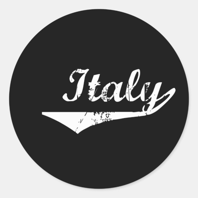 Italy Revolution Style Classic Round Sticker (Front)