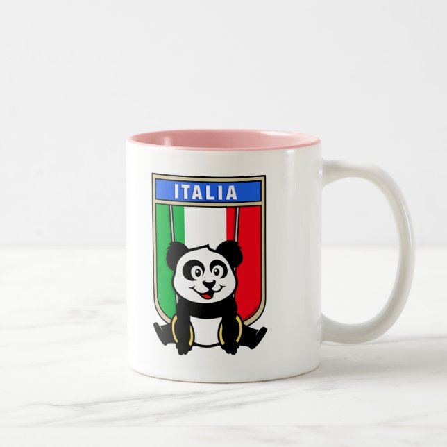 Italy Rings Panda Two-Tone Coffee Mug (Right)