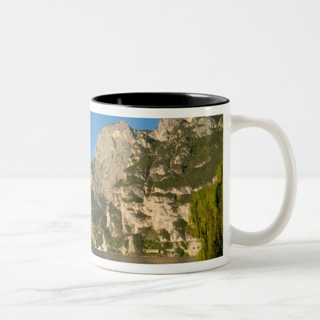 Italy, Riva del Garda, Lake Garda, Mount Two-Tone Coffee Mug (Right)