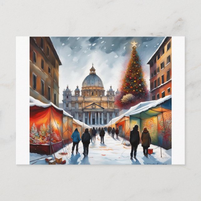 Italy, Rome - Christmas Card, Winter   004 Postcard (Front)