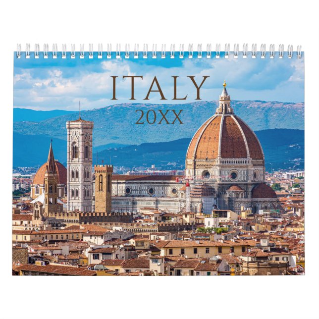 Italy Rome Florence Venice Tuscany Wall Calendar (Cover)