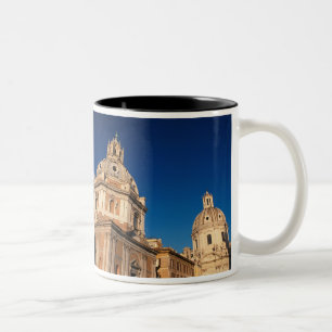 Italy, Rome, Santa Maria di Loreto church and Two-Tone Coffee Mug