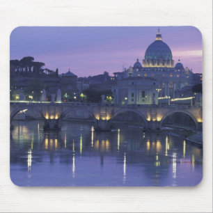 Italy, Rome St. Peter's and Ponte Sant Angelo, Mouse Mat