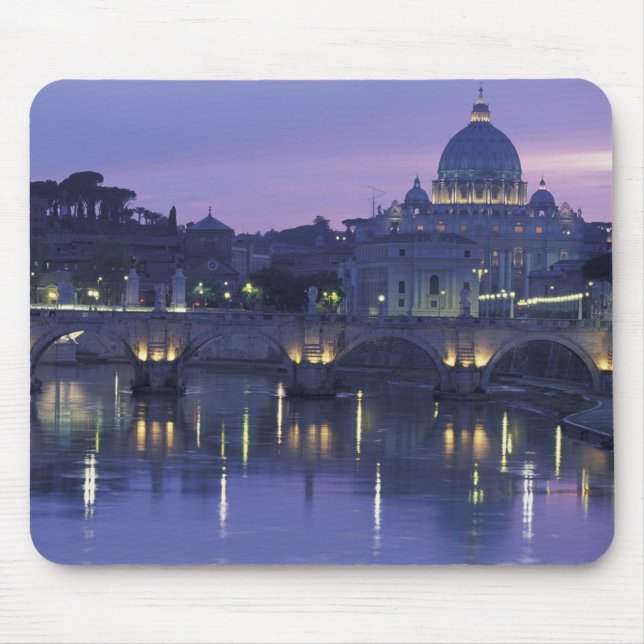 Italy, Rome St. Peter's and Ponte Sant Angelo, Mouse Mat (Front)