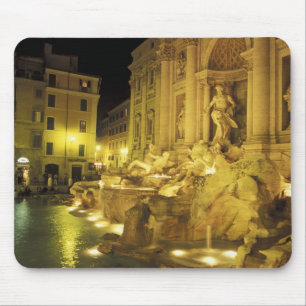 Italy, Rome. Trevi Fountain at night. Mouse Mat