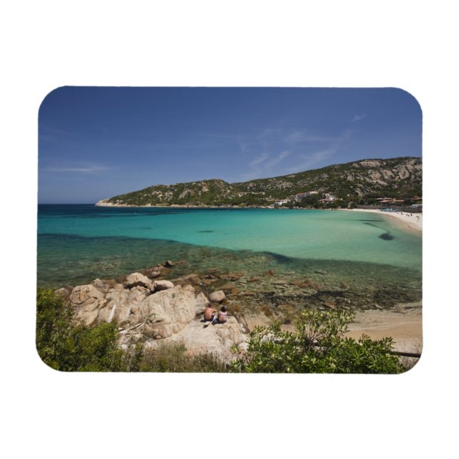 Italy, Sardinia, Baja Sardinia. Resort beach. Magnet (Horizontal)