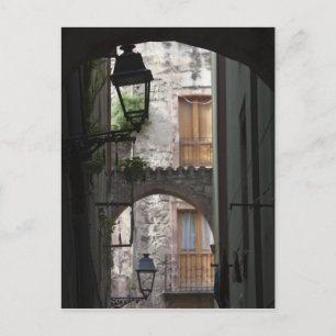 Italy, Sardinia, Bosa. Street detail. Postcard