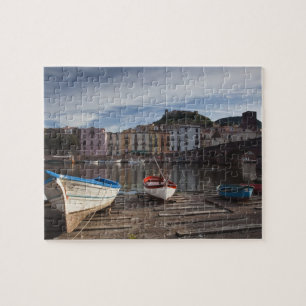 Italy, Sardinia, Bosa. Temo River and Ponte Jigsaw Puzzle