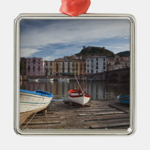 Italy, Sardinia, Bosa. Temo River and Ponte Metal Tree Decoration