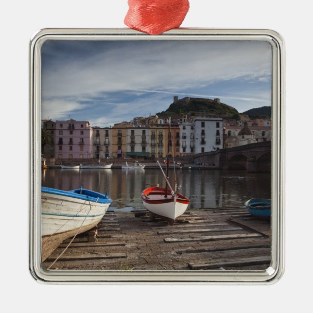Italy, Sardinia, Bosa. Temo River and Ponte Metal Tree Decoration (Front)