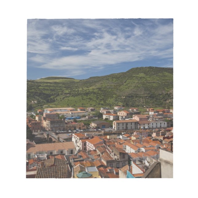 Italy, Sardinia, Bosa. Town view from Castello 2 Notepad (Front)