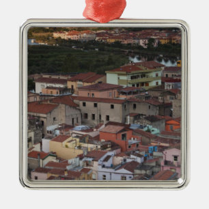 Italy, Sardinia, Bosa. Town view from Castello Metal Tree Decoration