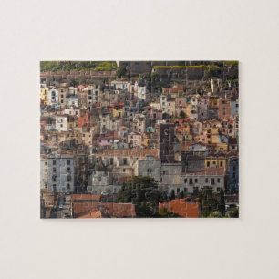 Italy, Sardinia, Bosa. Town view with Castello Jigsaw Puzzle