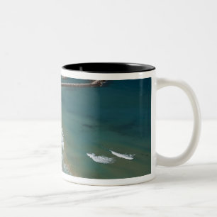 Italy, Sardinia, Buggerru. Buggerru beach and Two-Tone Coffee Mug