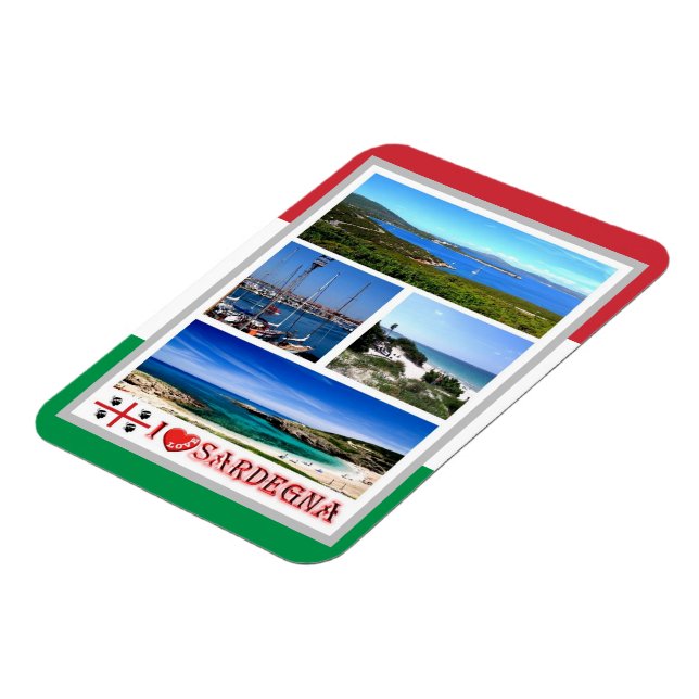 Italy - Sardinia - Mosaic - Magnet (Left Side)