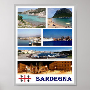 Italy - Sardinia - Mosaic - Poster