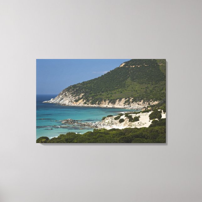 Italy, Sardinia, Solanas. Beach. Canvas Print (Front)