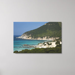 Italy, Sardinia, Solanas. Beach. Canvas Print