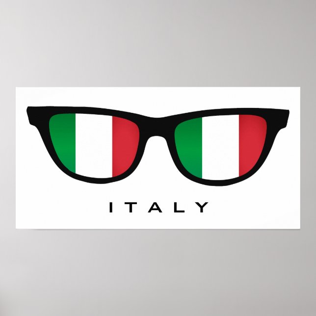 Italy Shades custom text & colour poster (Front)