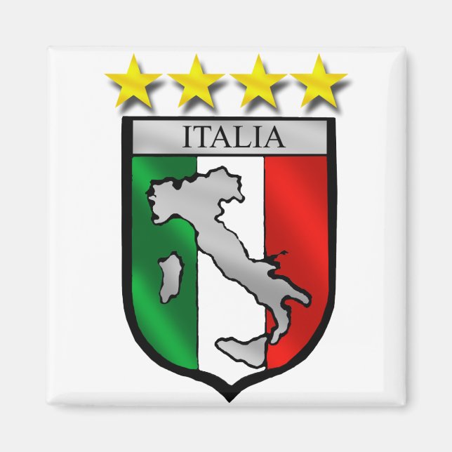 italy shield Italy flag italia map Magnet (Front)