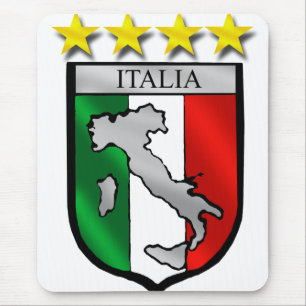 italy shield Italy flag italia map Mouse Mat
