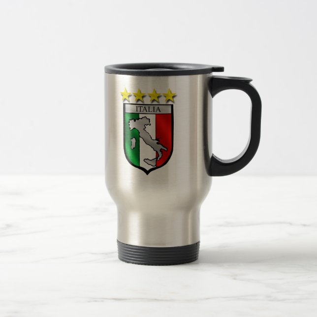 italy shield Italy flag italia map Travel Mug (Right)