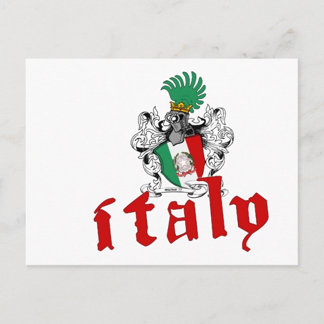Italy Shield Postcard (Front)