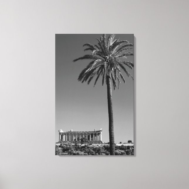 Italy, Sicily, Agrigento, La Valle dei Templi, 3 Canvas Print (Front)