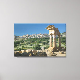 Italy, Sicily, Agrigento, La Valle dei Templi, Canvas Print
