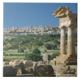 Italy, Sicily, Agrigento, La Valle dei Templi, Tile