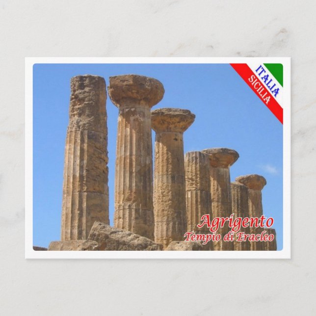 Italy - Sicily - Agrigento - Tempio di Eracleo - Postcard (Front)