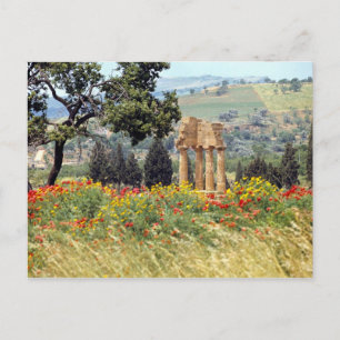 Italy, Sicily, Agrigento. The ruins of the Postcard
