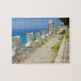 Italy, Sicily, Cefalu, Cliffside Walkway, La Jigsaw Puzzle