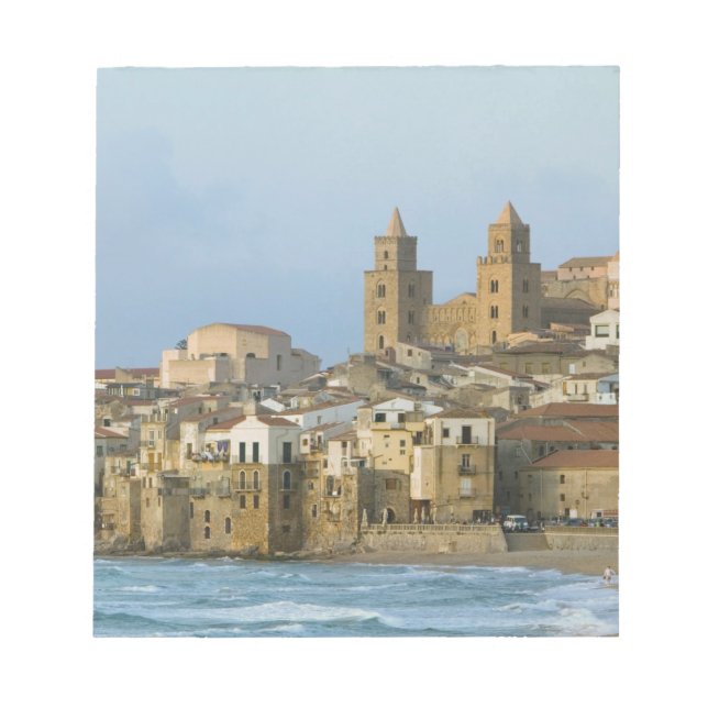 Italy, Sicily, Cefalu, View with Duomo from 2 Notepad (Front)