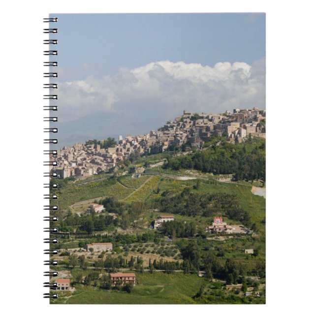 Italy, Sicily, Enna, Calascibetta, Morning View Notebook (Front)