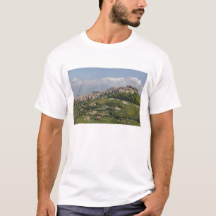 Italy, Sicily, Enna, Calascibetta, Morning View T-Shirt