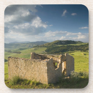 Italy, Sicily, Enna, Pergusa, Old Farmhouse Coaster