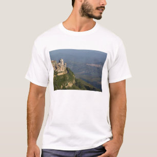 Italy, Sicily, Enna, Town View from Rocca di T-Shirt
