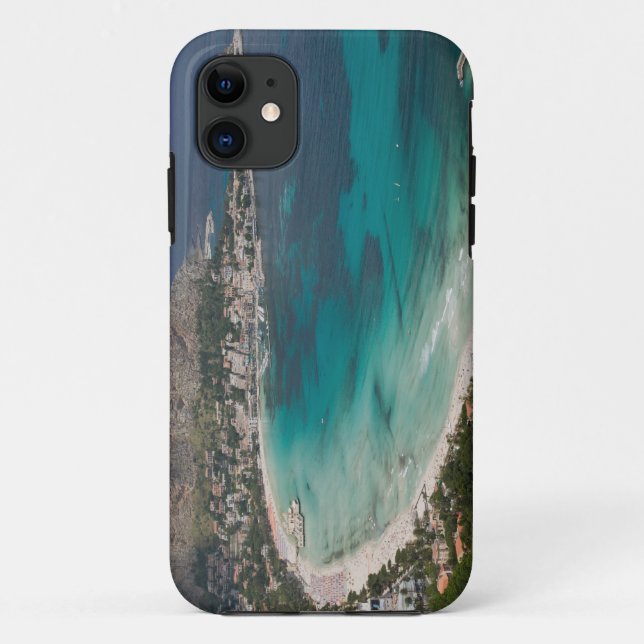 Italy, Sicily, Mondello, View of the beach from Case-Mate iPhone Case (Back)
