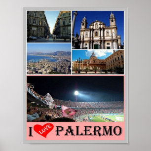 Italy - Sicily - Palermo - I Love - Poster