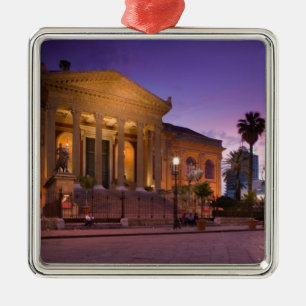 Italy, Sicily, Palermo, Teatro Massimo Opera Metal Tree Decoration