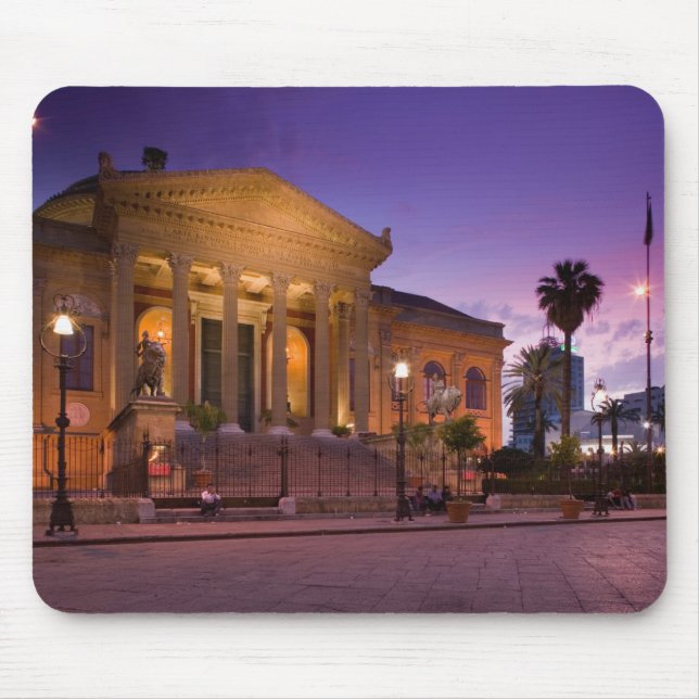 Italy, Sicily, Palermo, Teatro Massimo Opera Mouse Mat (Front)