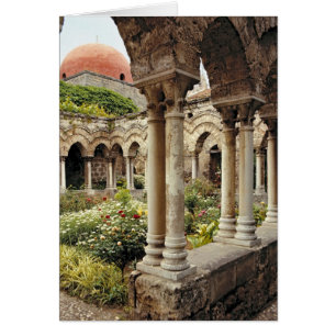 Italy, Sicily, Palermo. The cloisters survive as