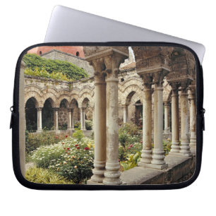 Italy, Sicily, Palermo. The cloisters survive as Laptop Sleeve