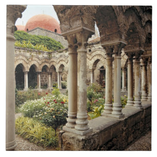 Italy, Sicily, Palermo. The cloisters survive as Tile