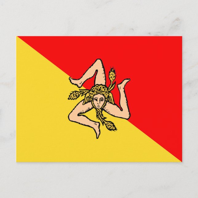 Italy, Sicily, Sicilian flag Postcard (Front)